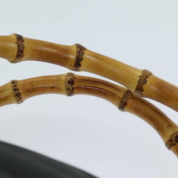 GUCCI Bamboo Hand Bag Nylon Gray 002 2854 0412 5 - Picture 8 of 12